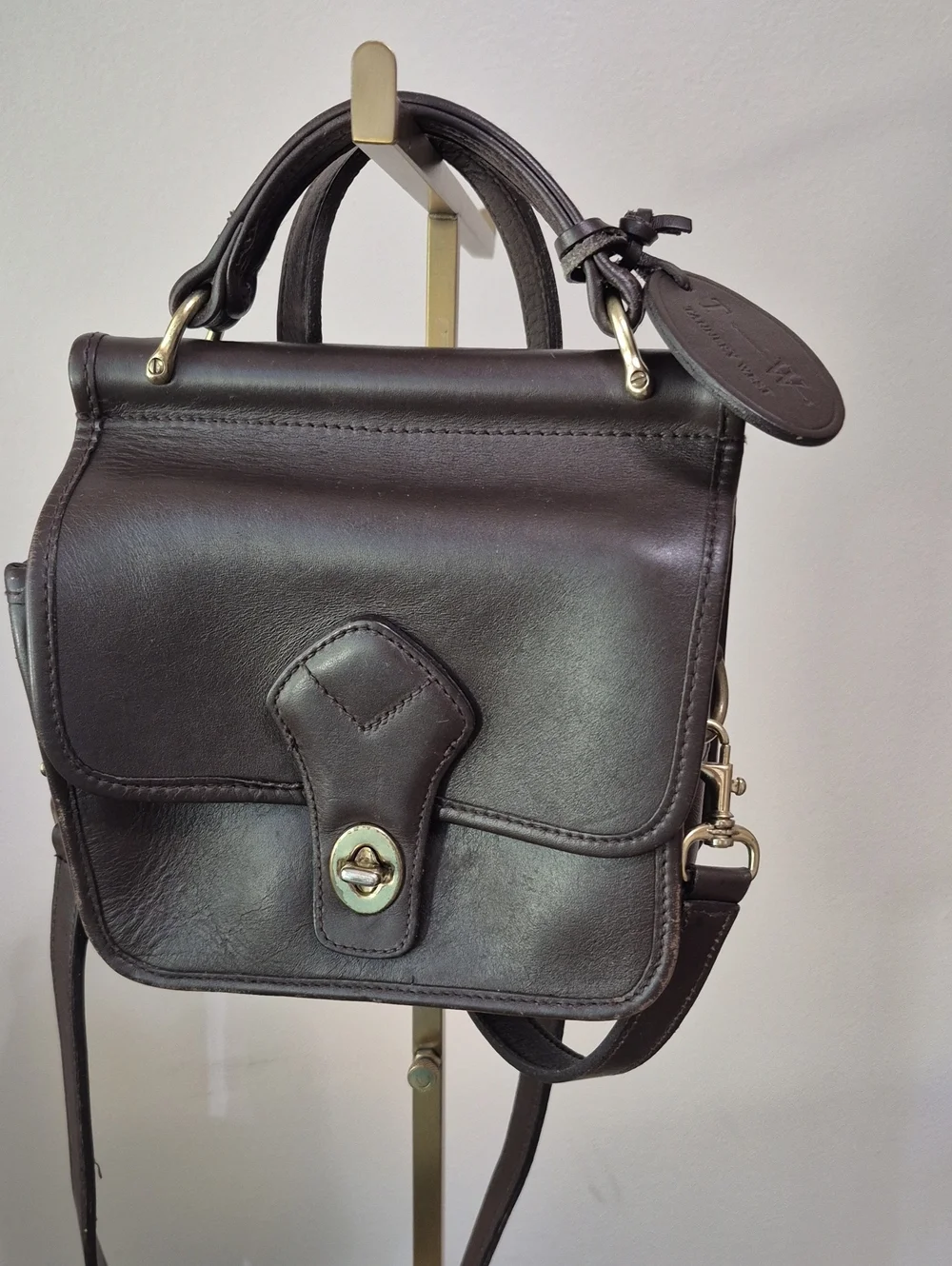 Wilsons Leather Dark Brown Top-Handle Satchel
